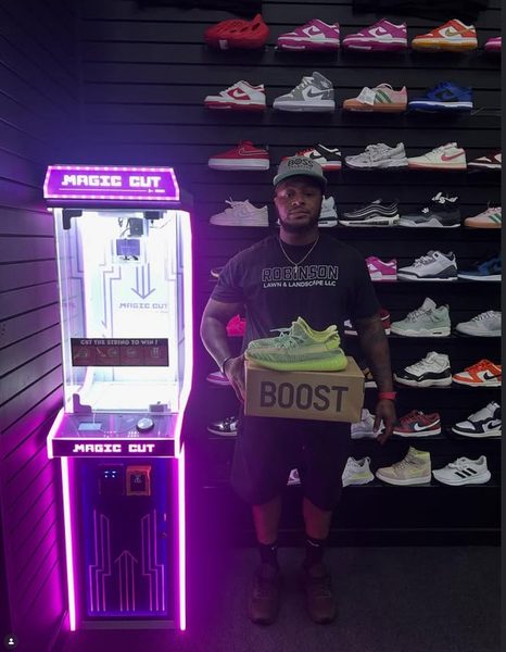 Customer with Yeezy Boost 350
